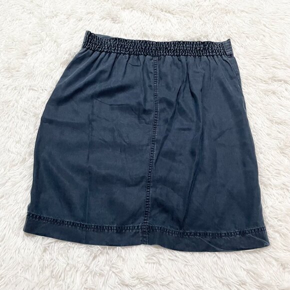 Women J Jill A Line Denim-Like Knee Length Skirts in Denim Blue Size 8 - Picture 2 of 8